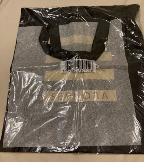 丝芙兰黑色帆布袋 全新未拆封 挺大的 有质...