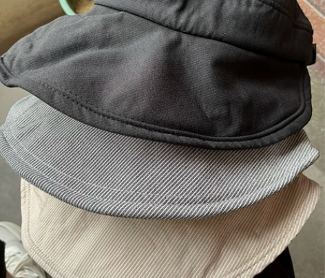 全新样品孤品亏本处理纯棉布艺半包镂空大檐帽...