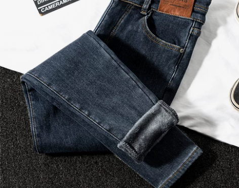 加绒高腰牛仔裤女小脚裤2022年冬季新款