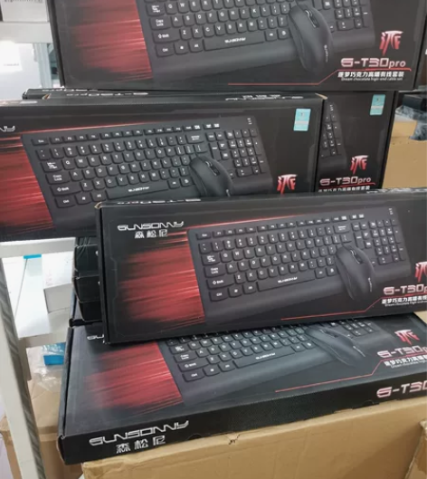 全新森松尼T30pro巧克力键帽超薄键盘鼠...