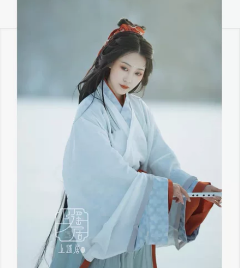 【上遥居】山与 晋制原创汉服魏晋纯色破裙 ...