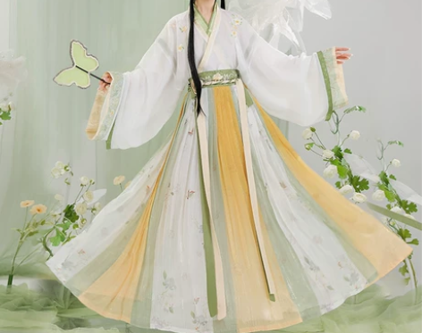 花恋屿晋制汉服女正品原创中国风改良齐腰褶裙...