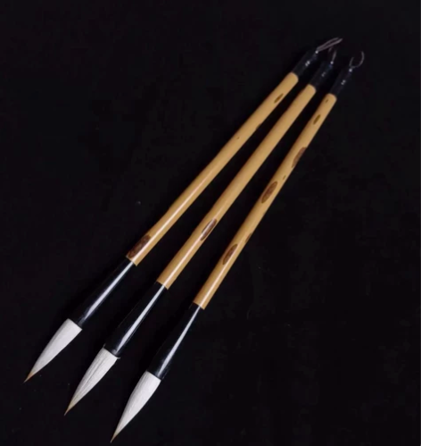 作品兼毫毛笔 纯手工古法制作,优选老山羊毫...