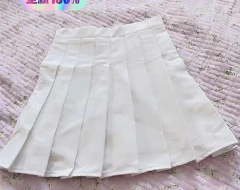 瘦小个子加小码高腰百褶裙带安全裤内衬裤短裙...