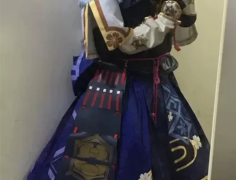 原神三町目神里绫华cos 衣服全套+假发+...