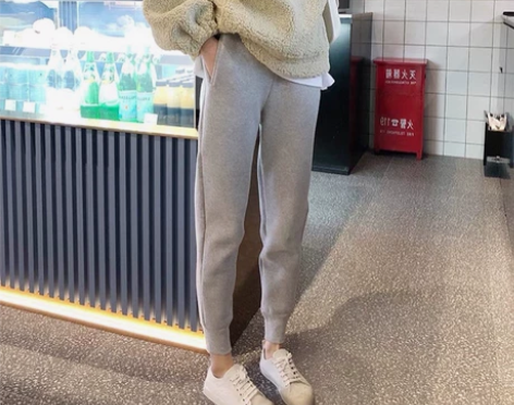 加绒休闲裤女 裤长88cm，松紧腰，自己手...
