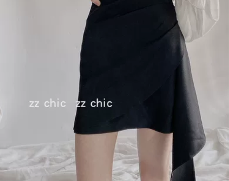 zz 夏装新品法式港风复古小性感百搭高腰不...