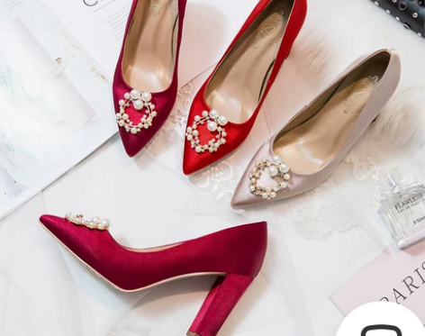 婚鞋2020年新款粗跟秀禾婚纱两穿高跟鞋女...