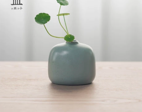 小皿小花瓶摆件客厅插花陶瓷禅意创意ins风...