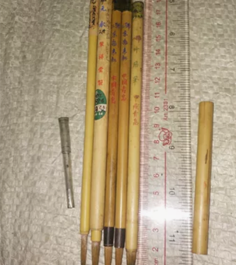老毛笔一组老版青岛天津，日本高端纯狼工笔 ...