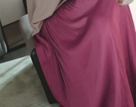 重磅醋酸真丝坠感丝滑飘逸半身裙松腰紧高腰百...