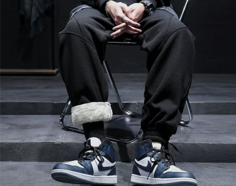 【狂欢价】冬季重磅羊羔绒束脚卫裤男宽松大码...