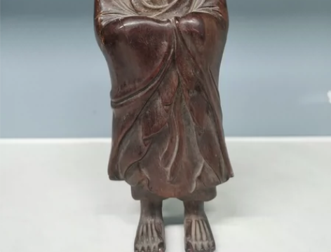 木雕站罗汉，头有点裂，处理 感兴趣的话点“...