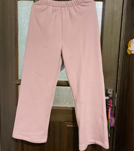 粉色加绒阔腿裤s码 不议价