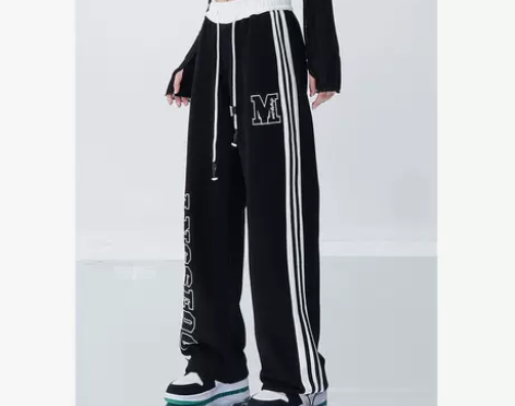 新式潮牌韩系hiphop秋冬字母刺绣运动休...