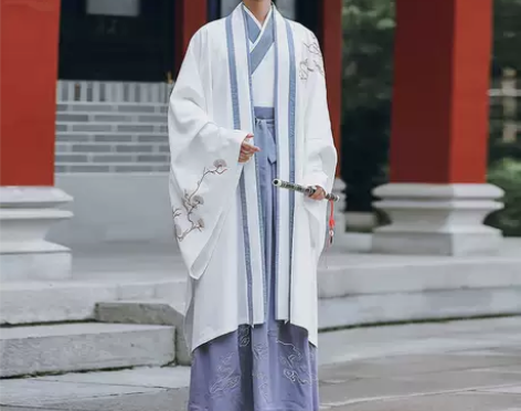 夏季汉服男士正版原创白色中国风古风古装魏晋...