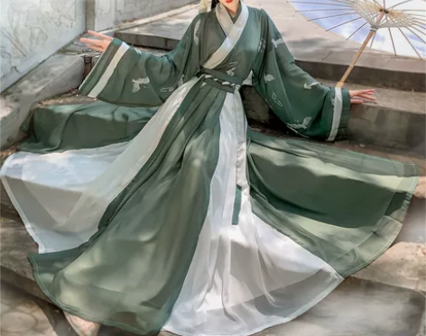 汉旭长安故里汉服女齐腰襦裙晋制交领三件套一...