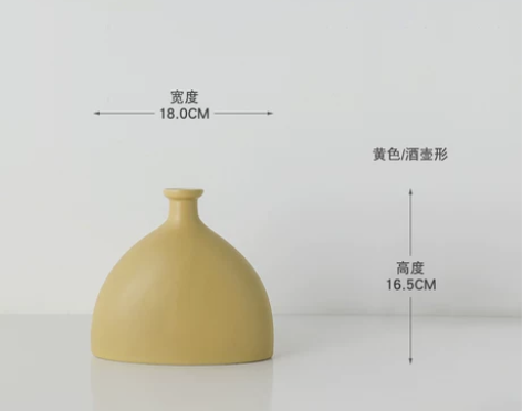 北欧创意哑光陶瓷花瓶 服装店墙柜装饰摆件 ...