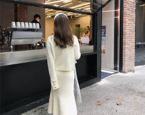 DAZAIGE【小小人鱼】鱼尾裙半身裙女冬...