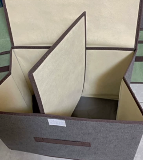 【3个15元】布艺折叠收纳箱储物整理带盖防...