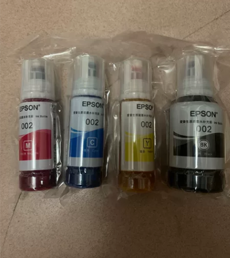 爱普生002拆机墨水 单只20元，一套80...