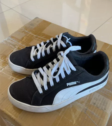 puma帆布鞋 38.5码 内长245 白...