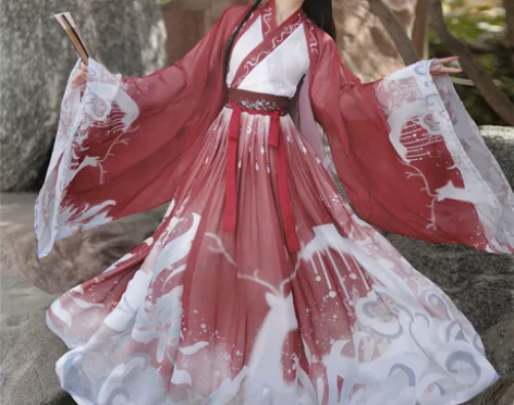 汉旭长安故里汉服女齐腰襦裙晋制交领三件套一...
