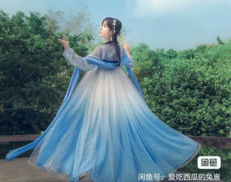 千韵岗辰莲鱼梦汉服女秋冬正品原创中国风白菜...