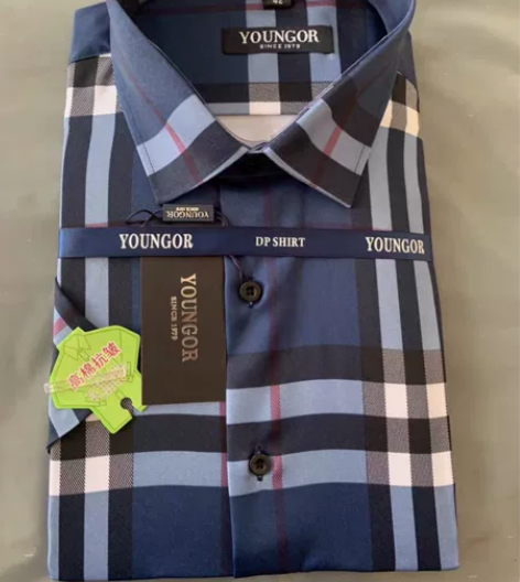 捡漏！保真！全新正品雅戈尔纯白纯蓝色男士短...