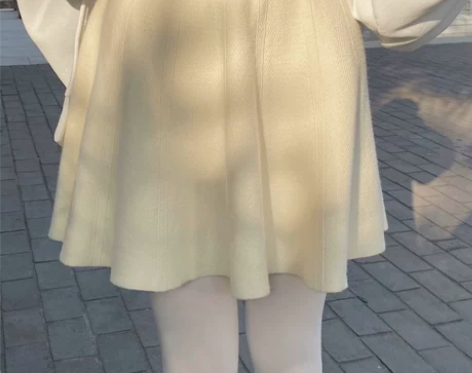 游小姿 显瘦高腰针织半裙女秋冬松紧腰小个子...