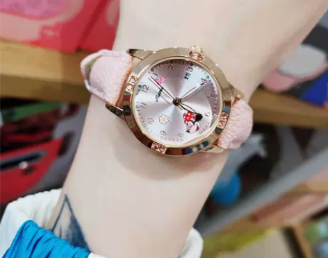 迪士尼高级感手表小儿童初高中学生女孩款防水...