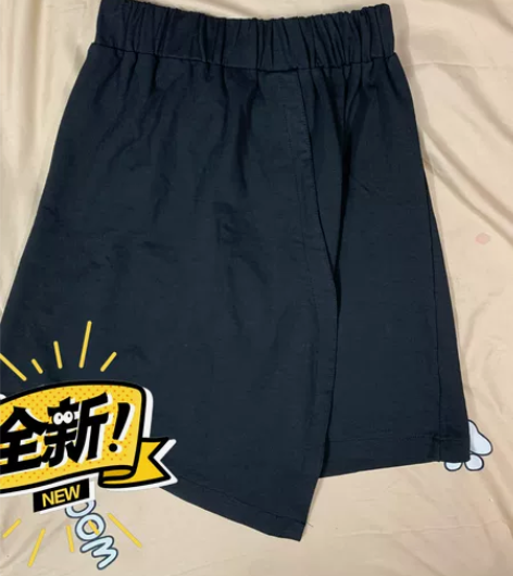 港风欧美简约不规则设计裙 颜色分类黑色，尺...