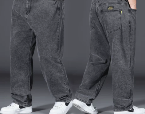 牛仔新品夏季薄款牛仔裤男宽松直筒加肥加大码...