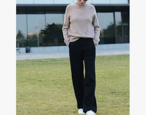 高腰牛仔裤 高腰牛仔裤阔腿裤畅点徐Chan...