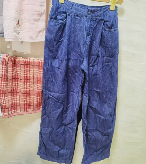 微商入 直筒阔腿牛仔裤 9分裤 28码 腰...