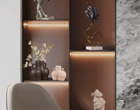 饰品装饰现代轻奢高档酒柜餐边柜摆件创意客厅...