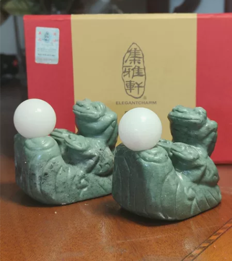 集雅轩玉石镇纸桌面小摆件原包装还在原价三折...