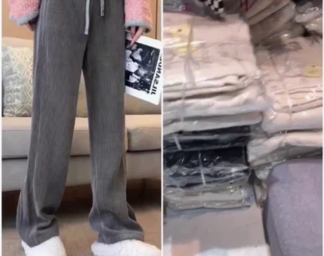 清库存 雪尼尔女士阔腿裤,不加绒 码子不齐...