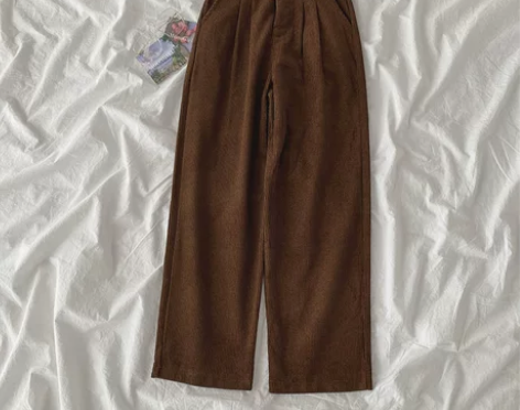 裤子女2022秋冬新款女装韩版学生宽松复古...