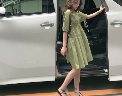 ins慵懒风小个子连衣裙女夏季新款超仙宽松...