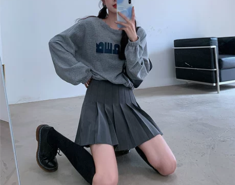 ?SINGSONG百褶裙女2022春秋季高...