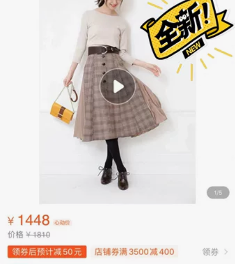 全新，吊牌都还在，一年四季都可以穿的裙子喔...