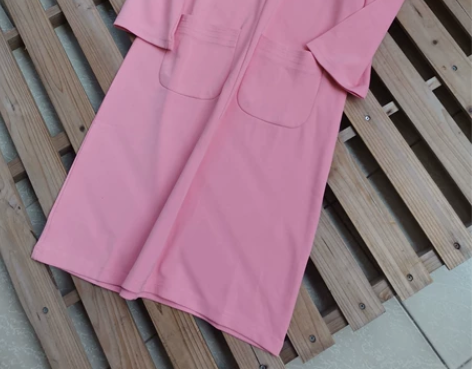 全新罗马棉中袖连衣裙女黑色秋冬季中裙优雅气...