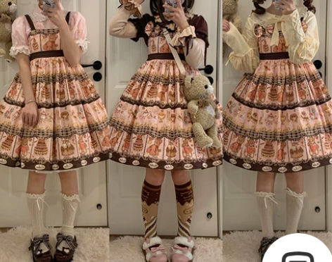 售完不补 GD原创设计巧克力熊lolita...