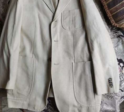 外贸休闲西服男175/92A 纯棉面料,穿...