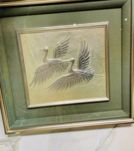 日本回流雕金工艺人间国宝金森映井智雕金工艺...