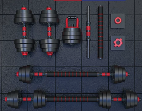 品健哑铃男士健身家用锻炼器材多功能杠铃套装...