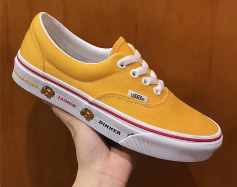 VANS ERA面包图案姜黄色复古百搭男女...