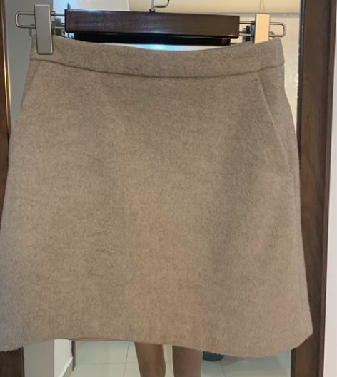 韩国羊绒半身裙羊毛A字裙 artisove...