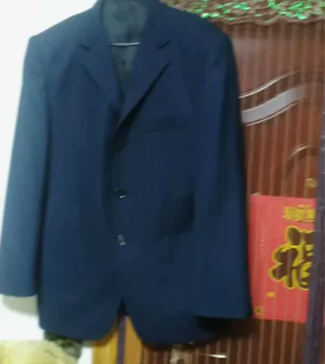 FAShi0∩藏蓝色男士休闲西服，含羊毛成...